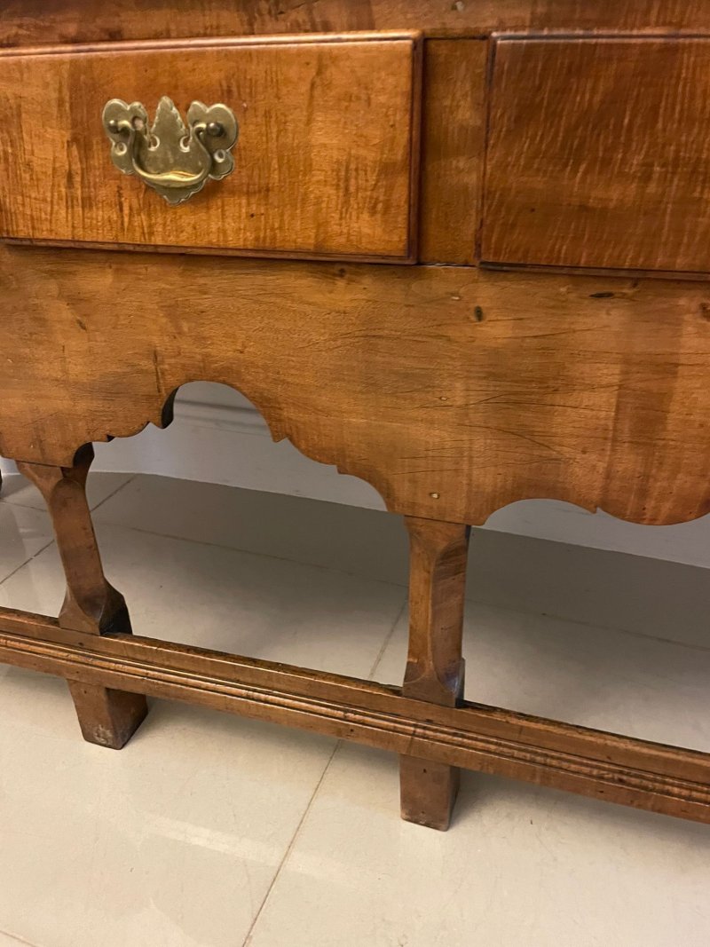 Rare American Antique George III Quality Solid Maple Wood Dresser and Rack - Image 12